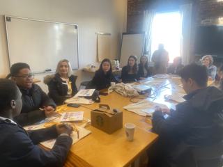 Participants gathered for a roundtable conversation.