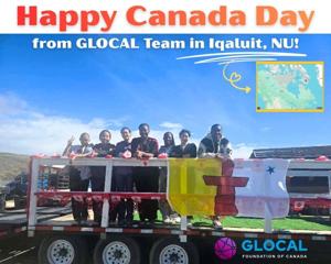 GLOCAL team taking part in Canada Day in Iqaluit.