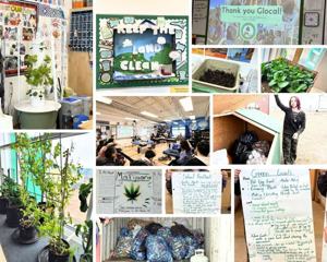 School Green Club growing and recycling activities.